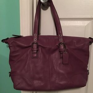 Coach Soho Satchel Purple Leather E1173-F17220